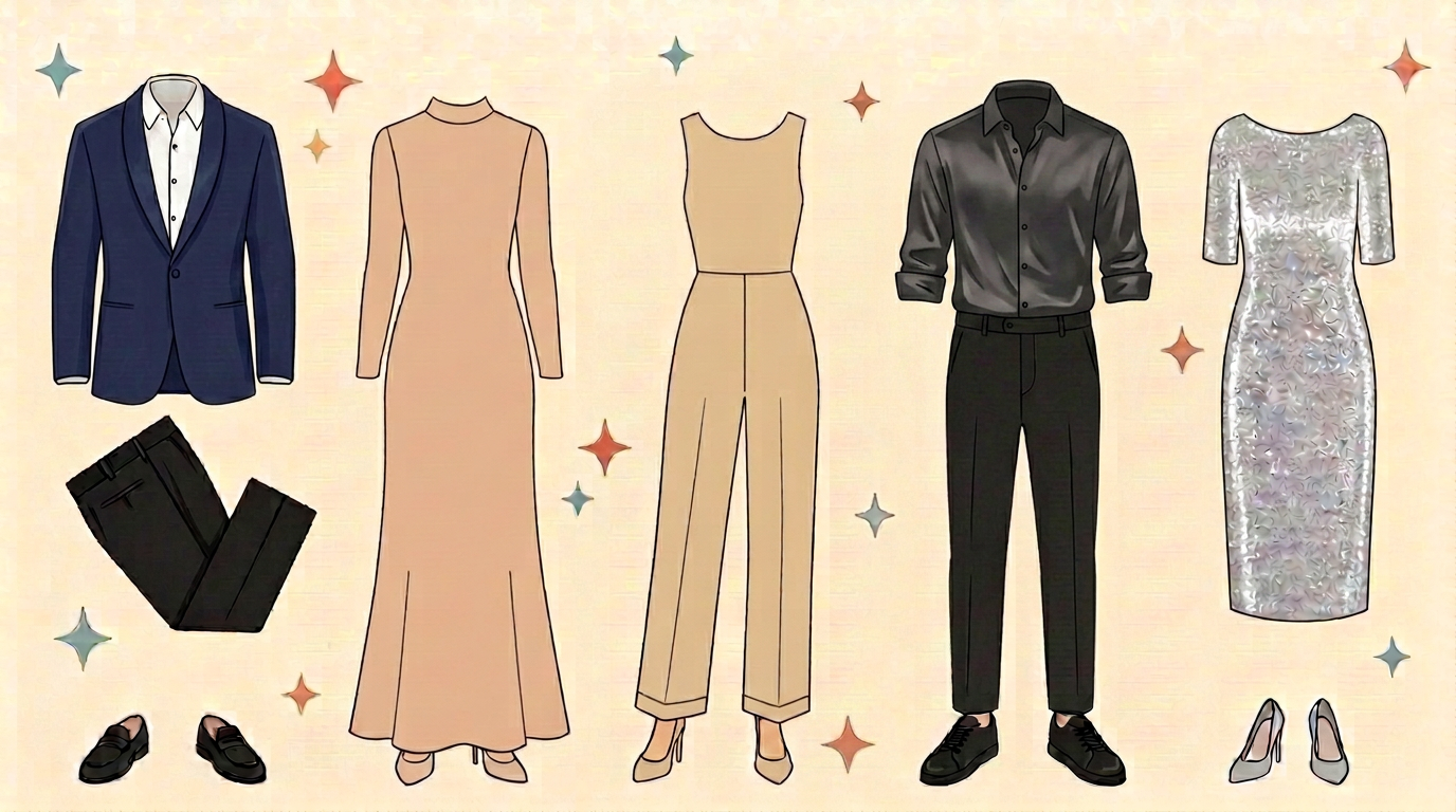 Outfit sample for Party Night Glam — no denim