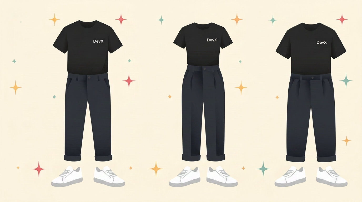 Outfit sample for Company Tshirt (Black Collared Tshirt)